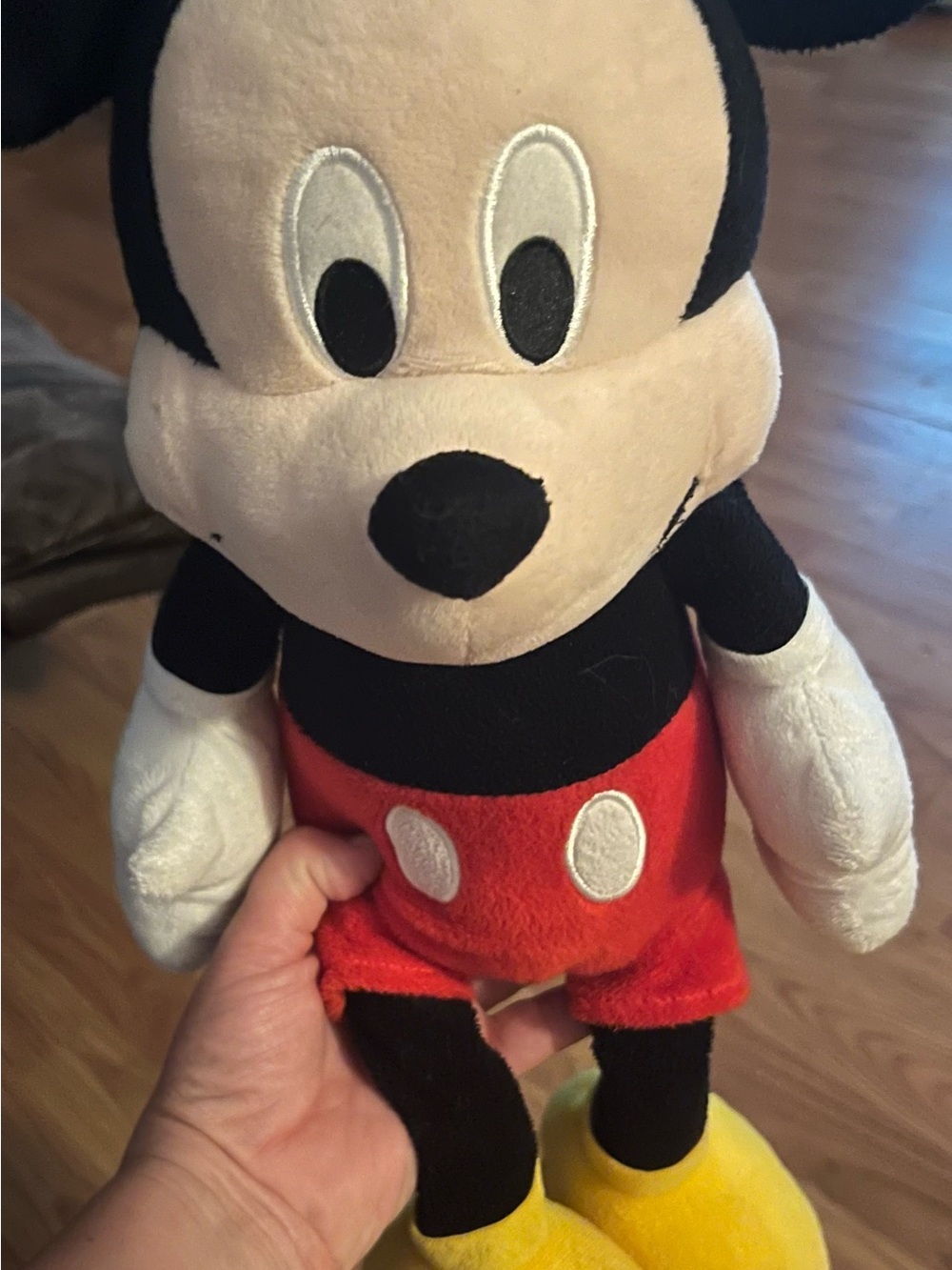 Disney Mickey Mouse Plush - Black, Red, Yellow, White